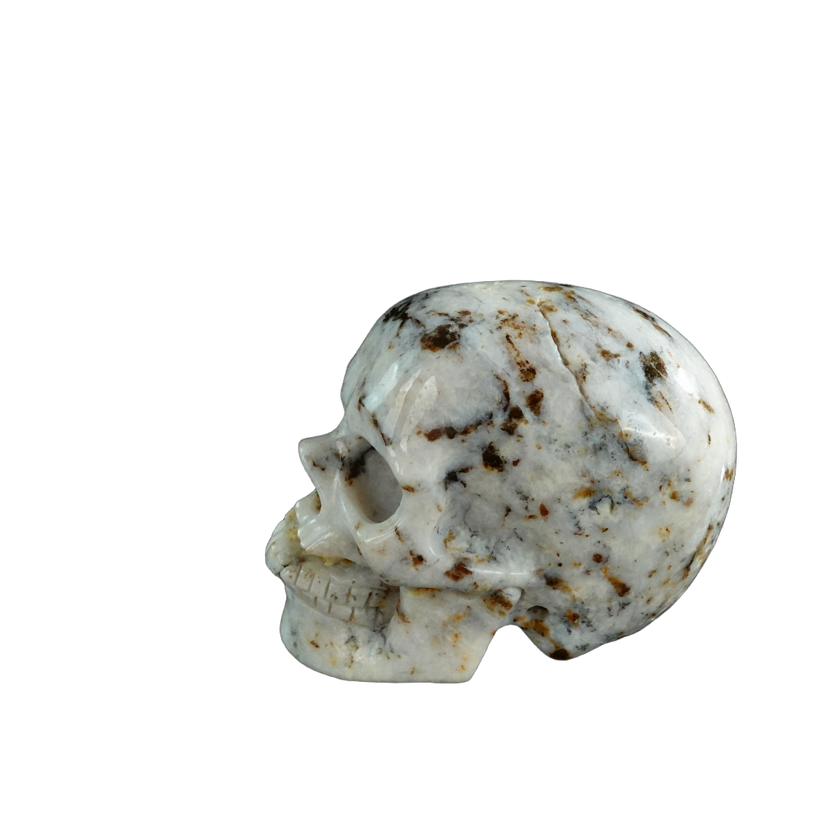 3.0" White Opal Crystal Skull Carving - Unique Piece #WO01