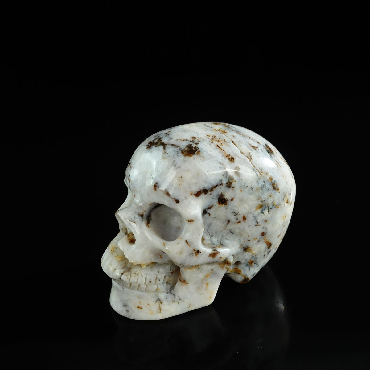 3.0" White Opal Crystal Skull Carving - Unique Piece #WO01