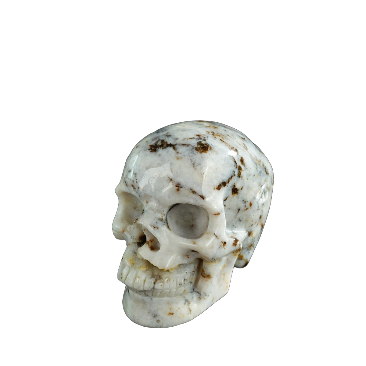 3.0" White Opal Crystal Skull Carving - Unique Piece #WO01