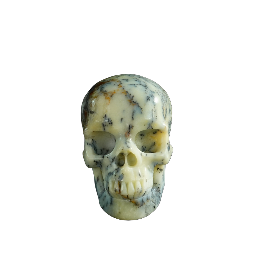 3.0" White Opal Crystal Skull Carving - Unique Piece #WO02