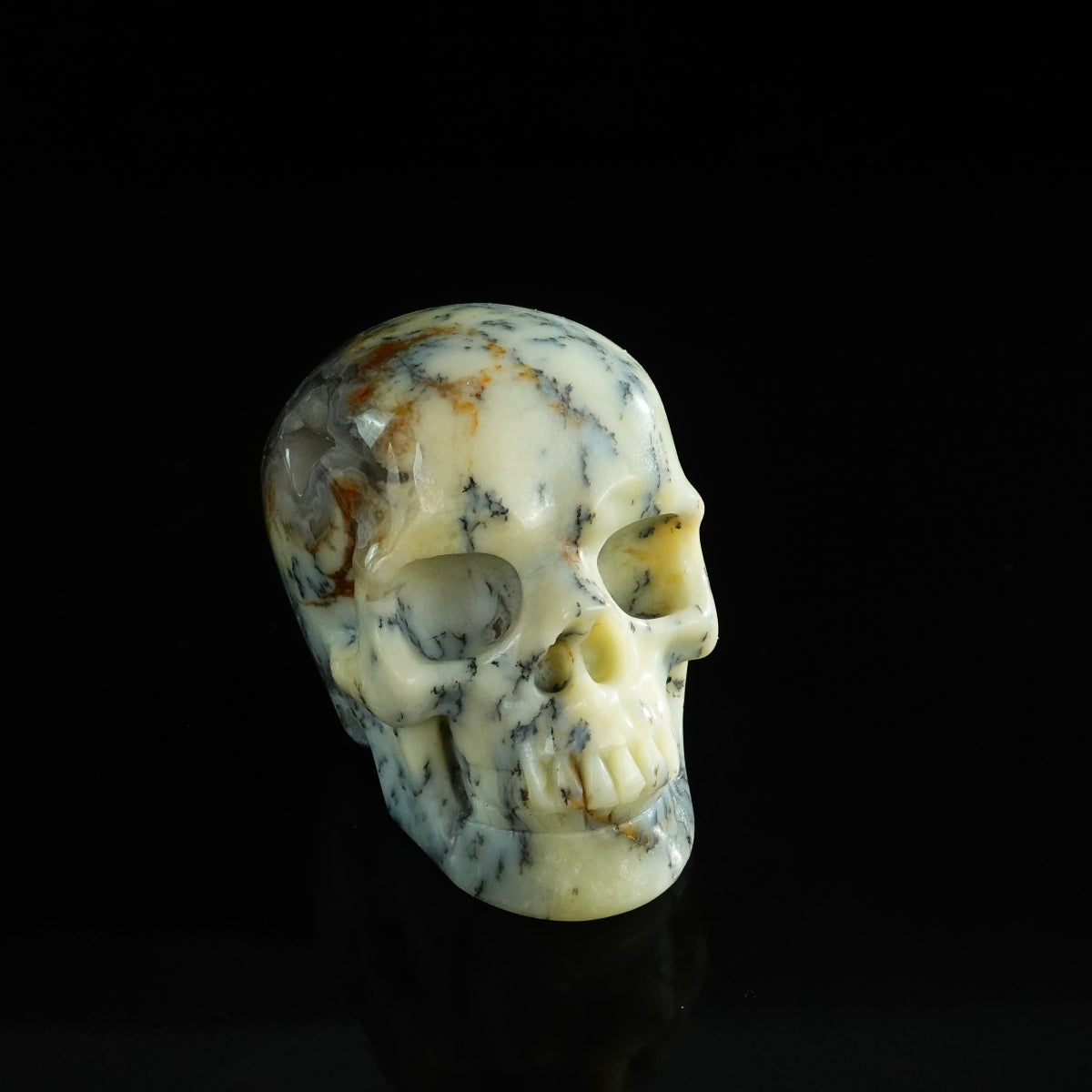 3.0" White Opal Crystal Skull Carving - Unique Piece #WO02
