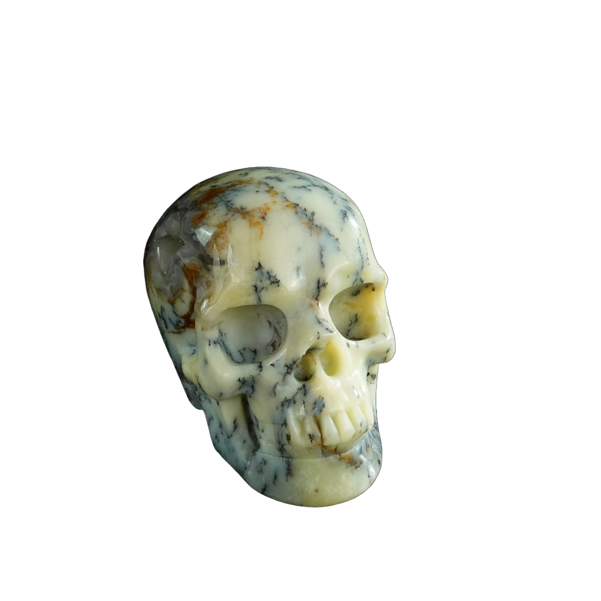 3.0" White Opal Crystal Skull Carving - Unique Piece #WO02
