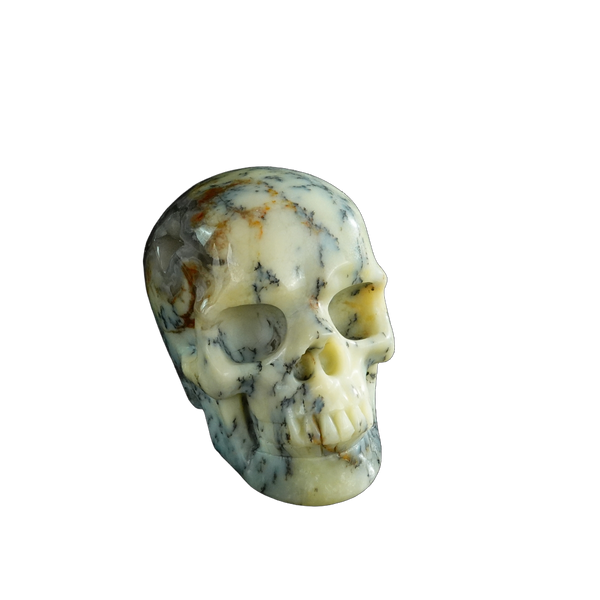 3.0" White Opal Crystal Skull Carving - Unique Piece #WO02 - alternate view
