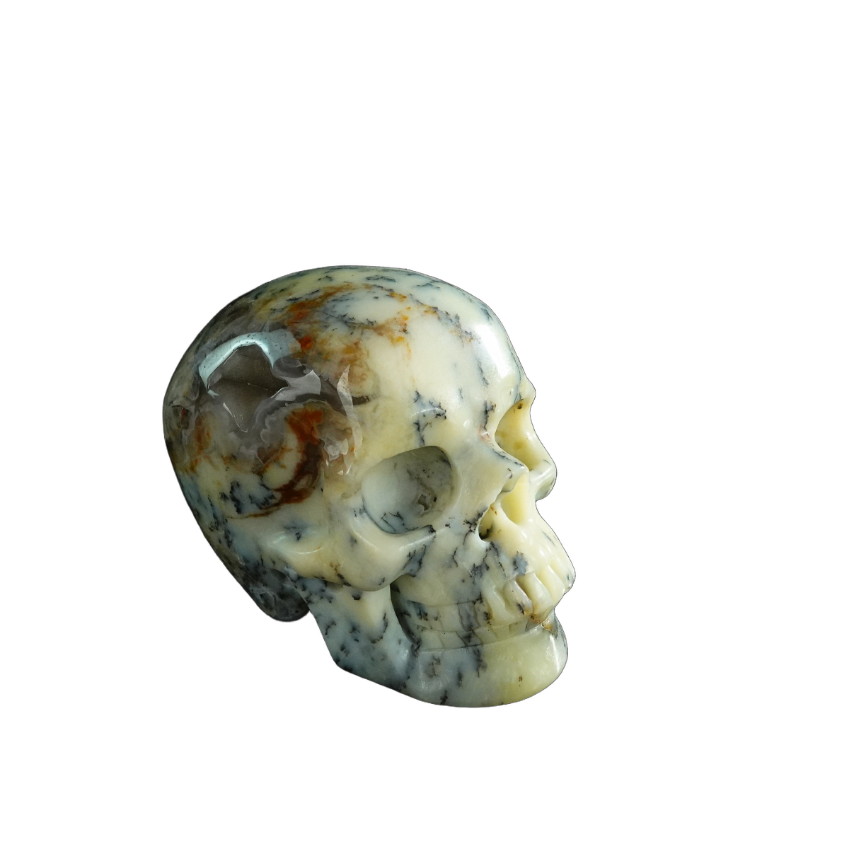 3.0" White Opal Crystal Skull Carving - Unique Piece #WO02