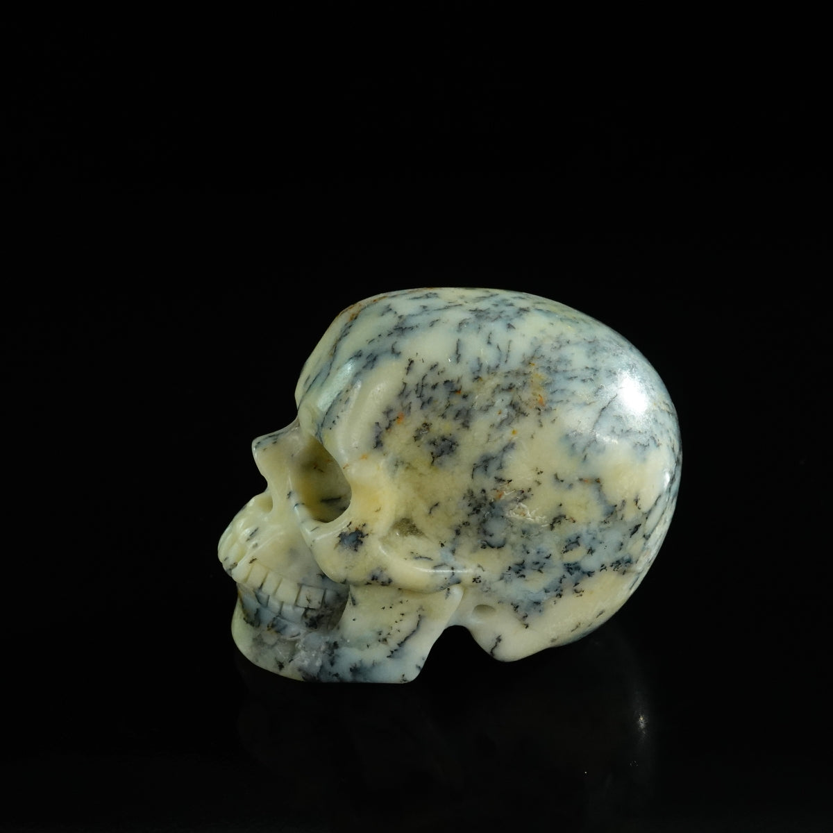 3.0" White Opal Crystal Skull Carving - Unique Piece #WO02