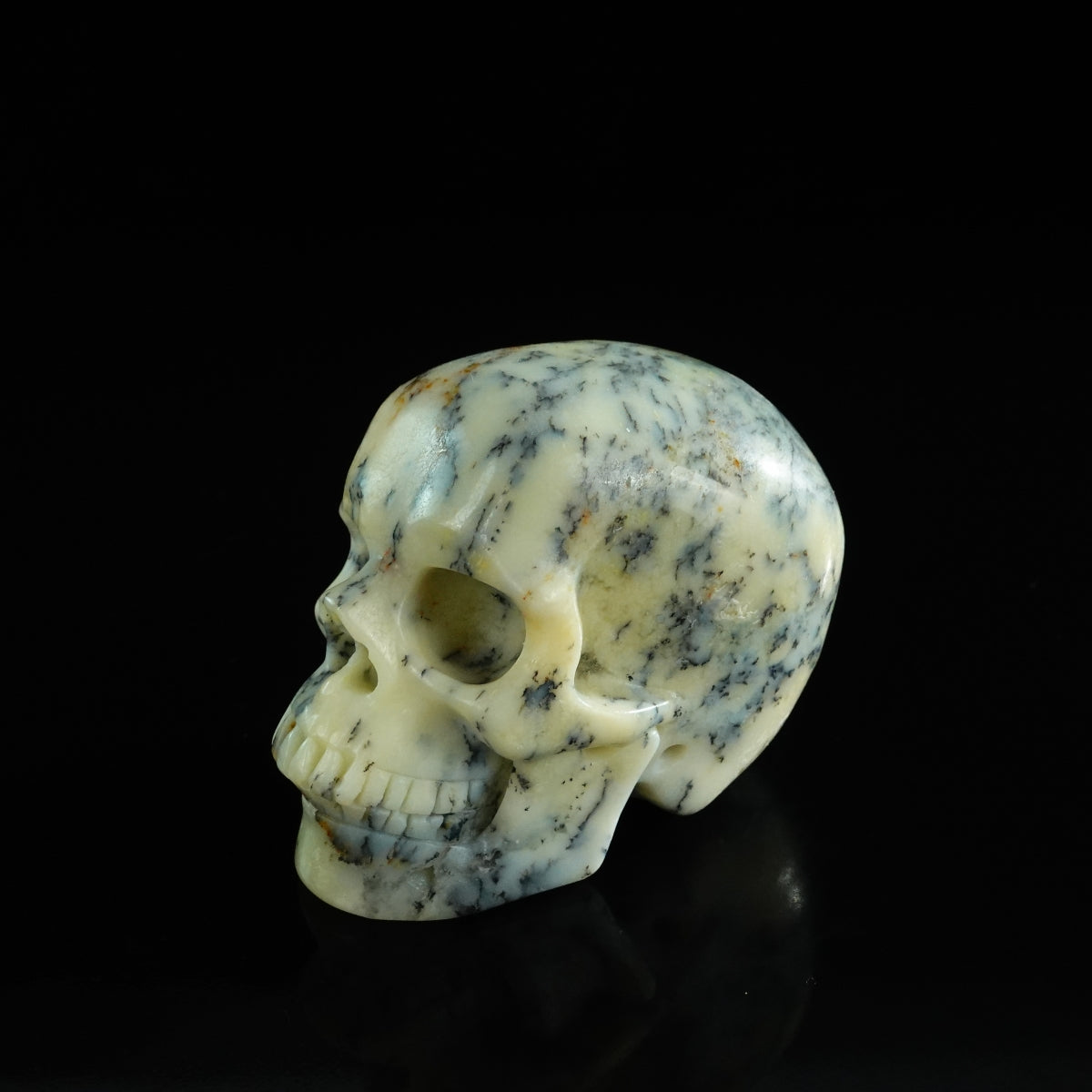 3.0" White Opal Crystal Skull Carving - Unique Piece #WO02