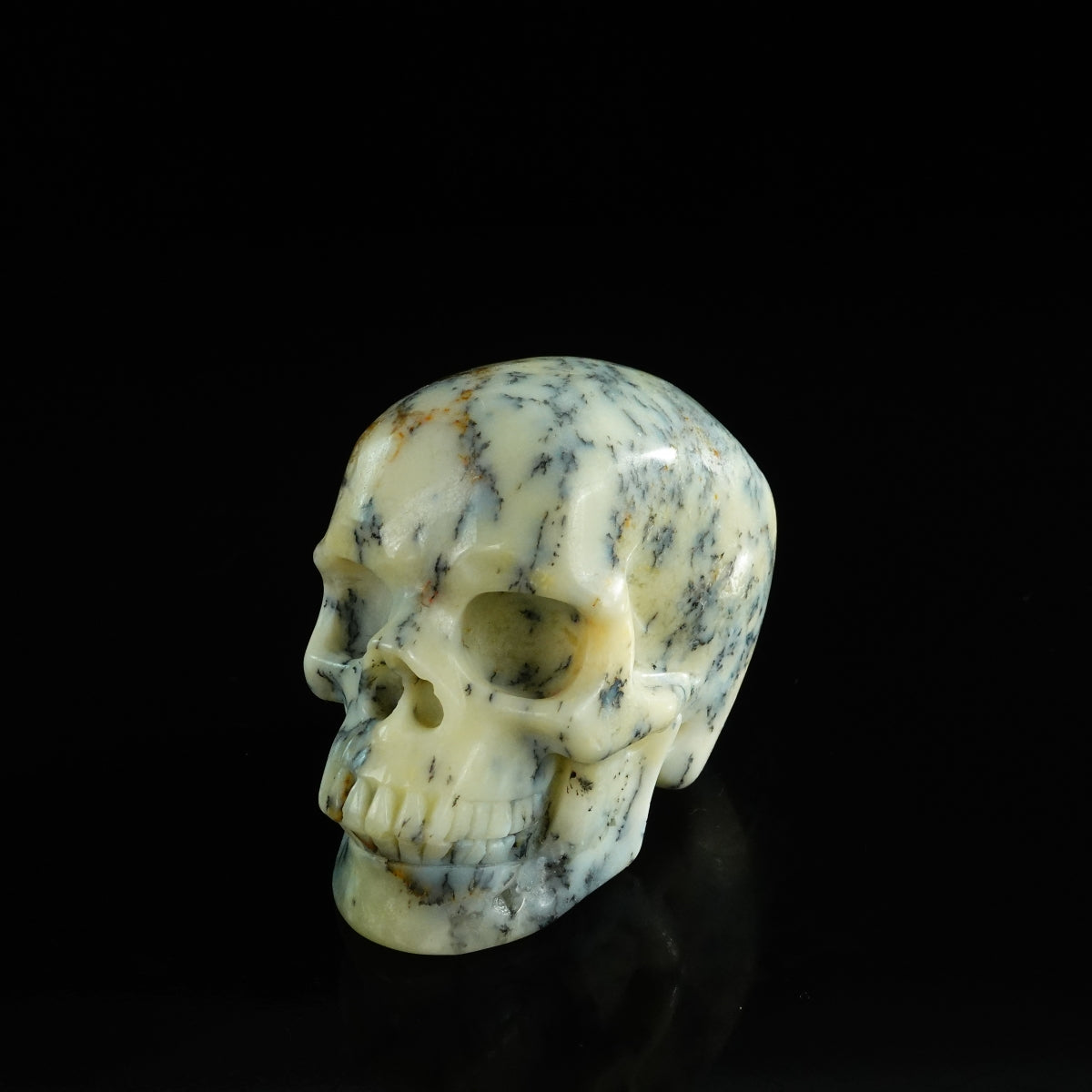 3.0" White Opal Crystal Skull Carving - Unique Piece #WO02
