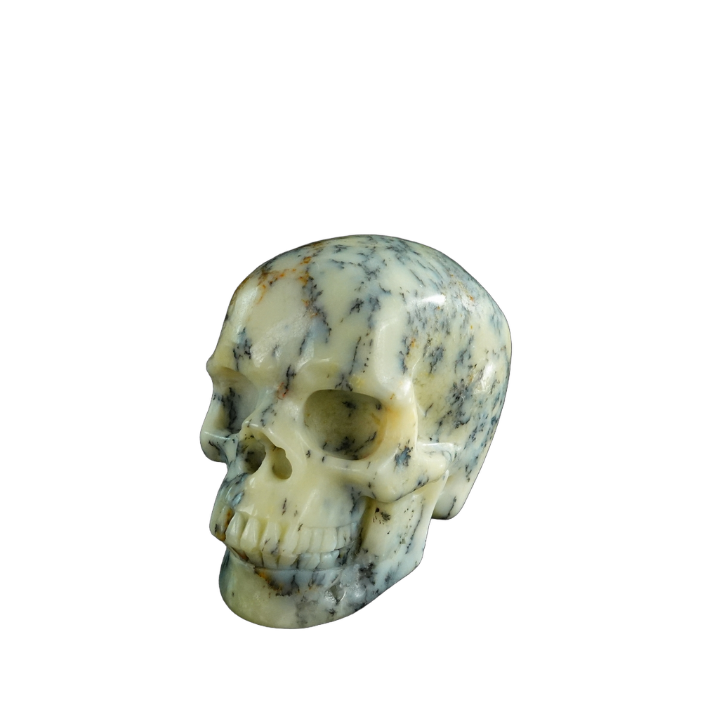 3.0" White Opal Crystal Skull Carving - Unique Piece #WO02