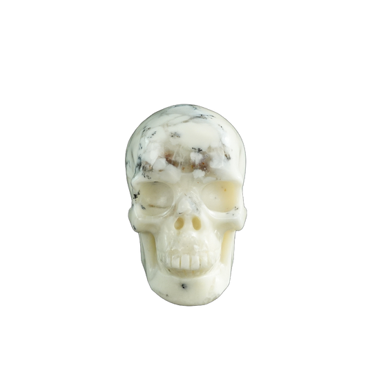 3.0" White Opal Crystal Skull Carving - Unique Piece #WO03