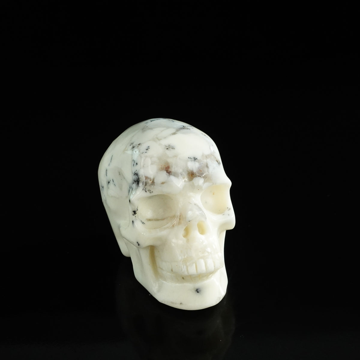 3.0" White Opal Crystal Skull Carving - Unique Piece #WO03