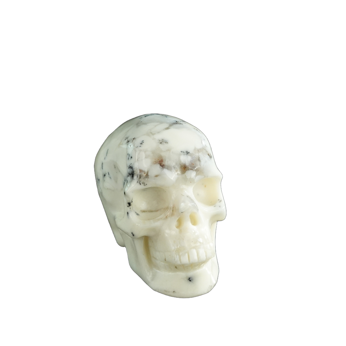 3.0" White Opal Crystal Skull Carving - Unique Piece #WO03