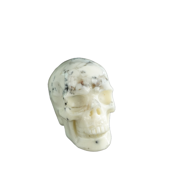3.0" White Opal Crystal Skull Carving - Unique Piece #WO03 - alternate view