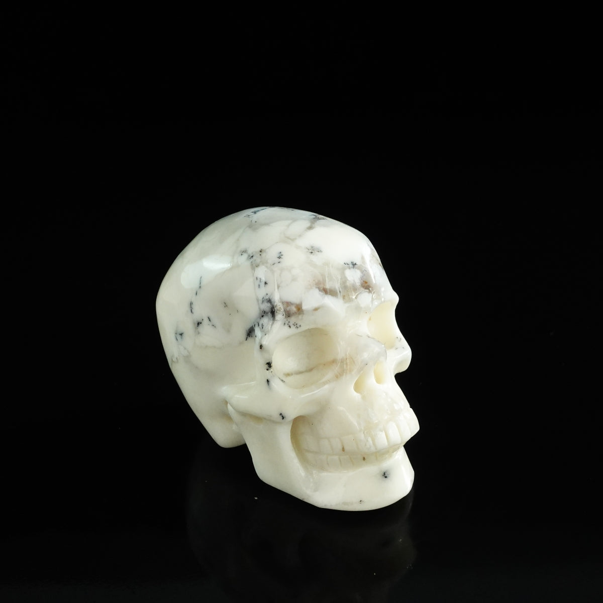 3.0" White Opal Crystal Skull Carving - Unique Piece #WO03