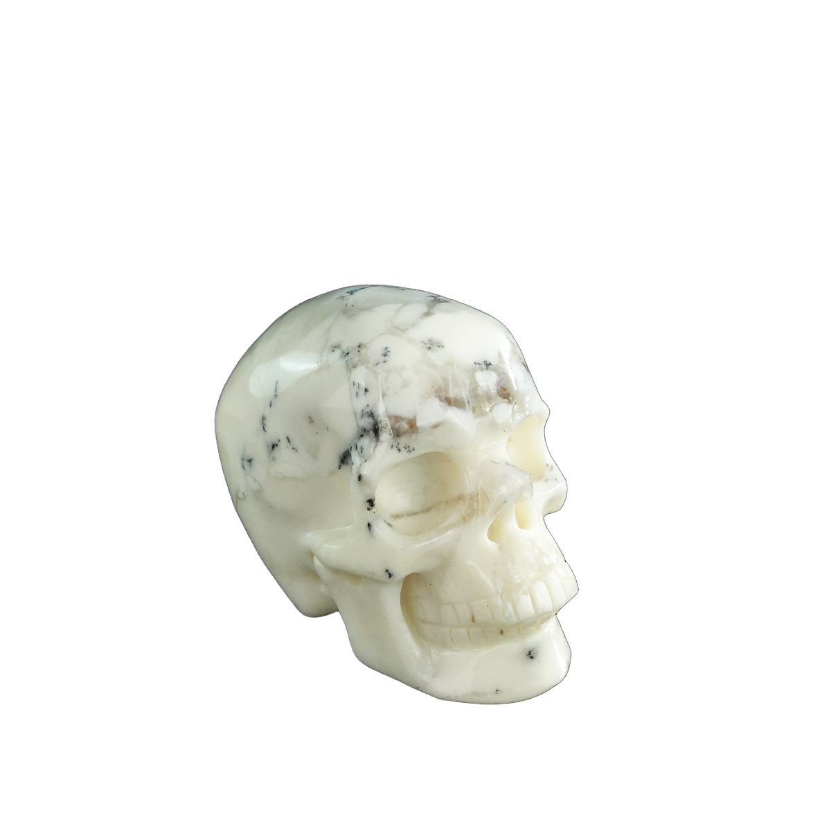 3.0" White Opal Crystal Skull Carving - Unique Piece #WO03