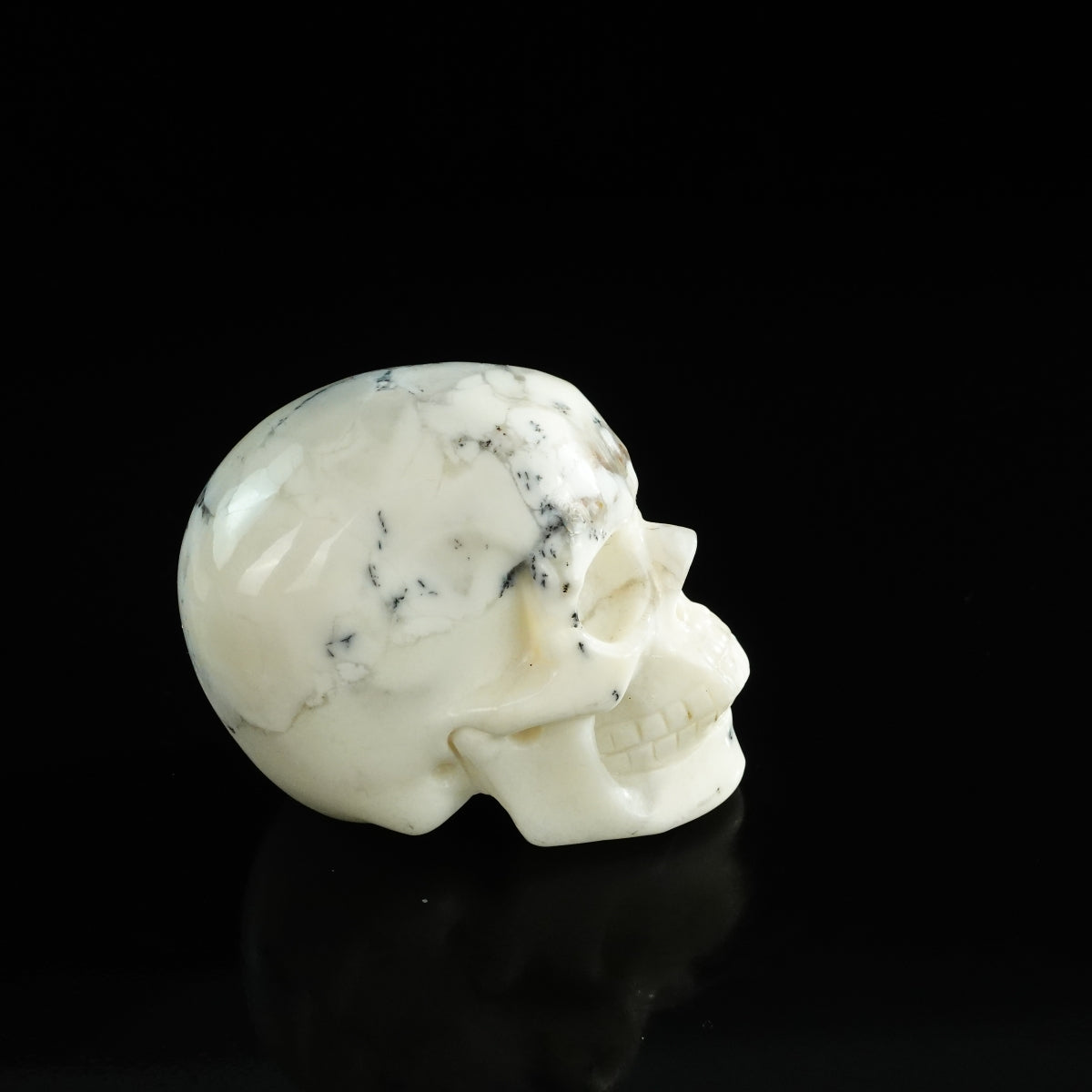 3.0" White Opal Crystal Skull Carving - Unique Piece #WO03