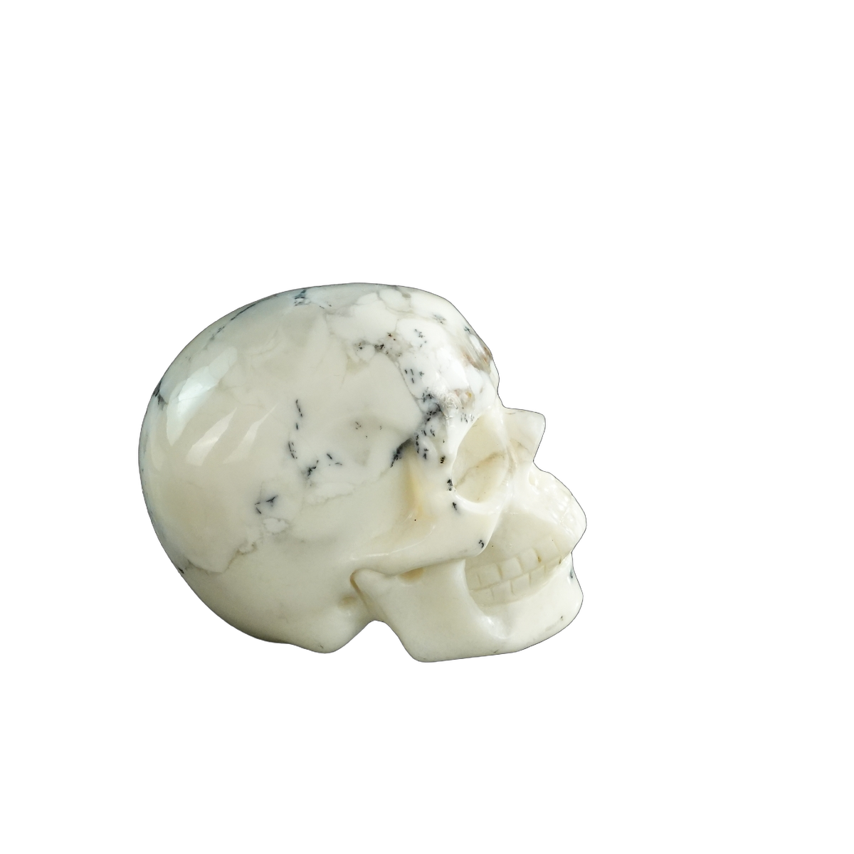 3.0" White Opal Crystal Skull Carving - Unique Piece #WO03
