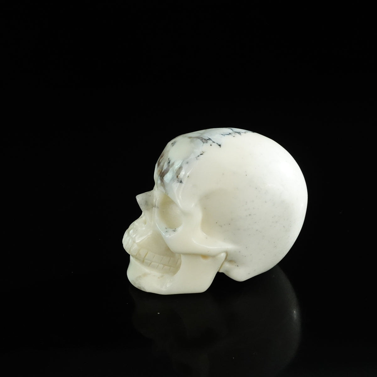 3.0" White Opal Crystal Skull Carving - Unique Piece #WO03