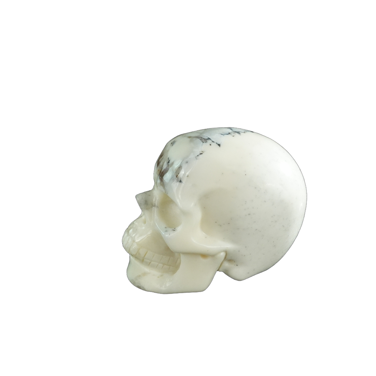 3.0" White Opal Crystal Skull Carving - Unique Piece #WO03