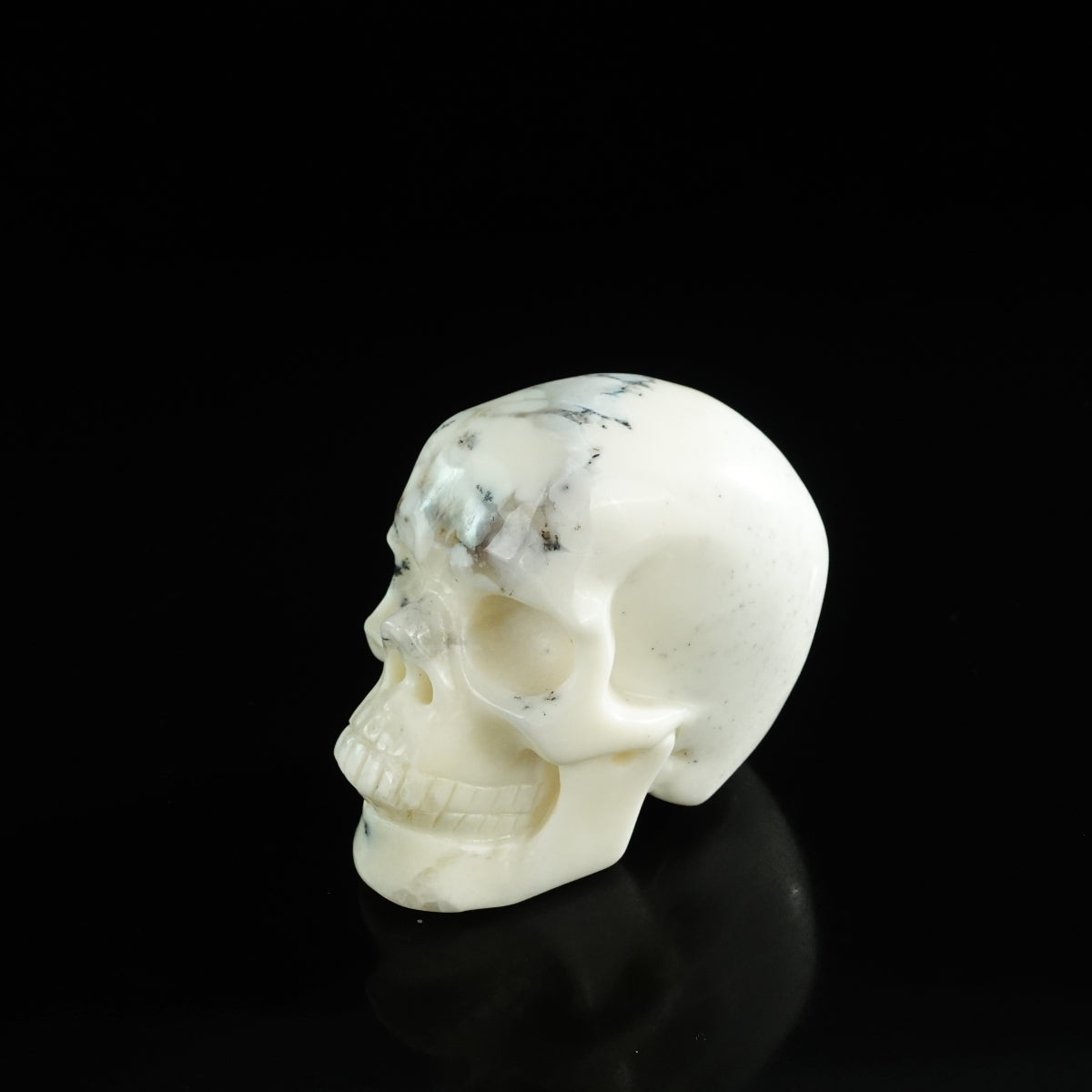 3.0" White Opal Crystal Skull Carving - Unique Piece #WO03