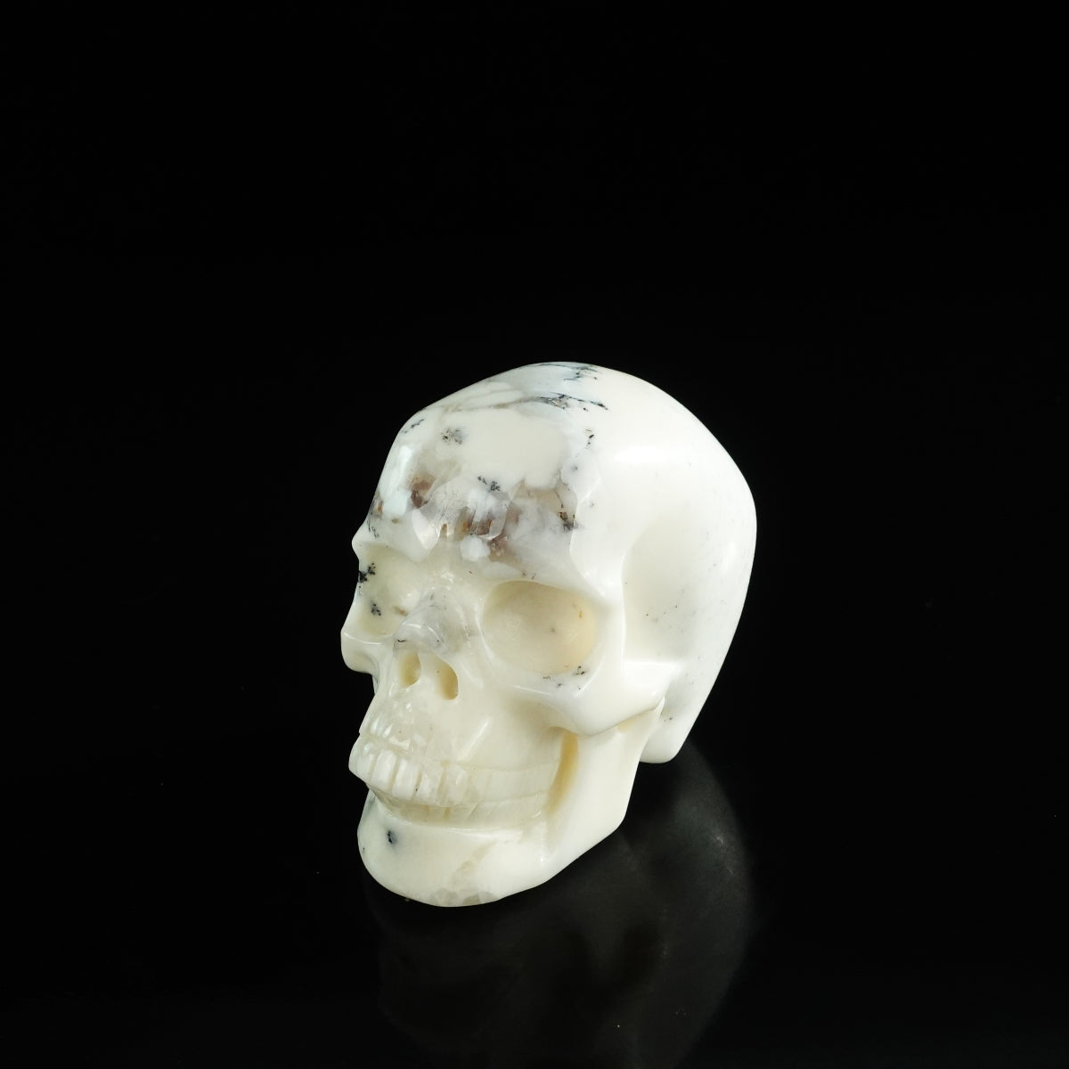 3.0" White Opal Crystal Skull Carving - Unique Piece #WO03