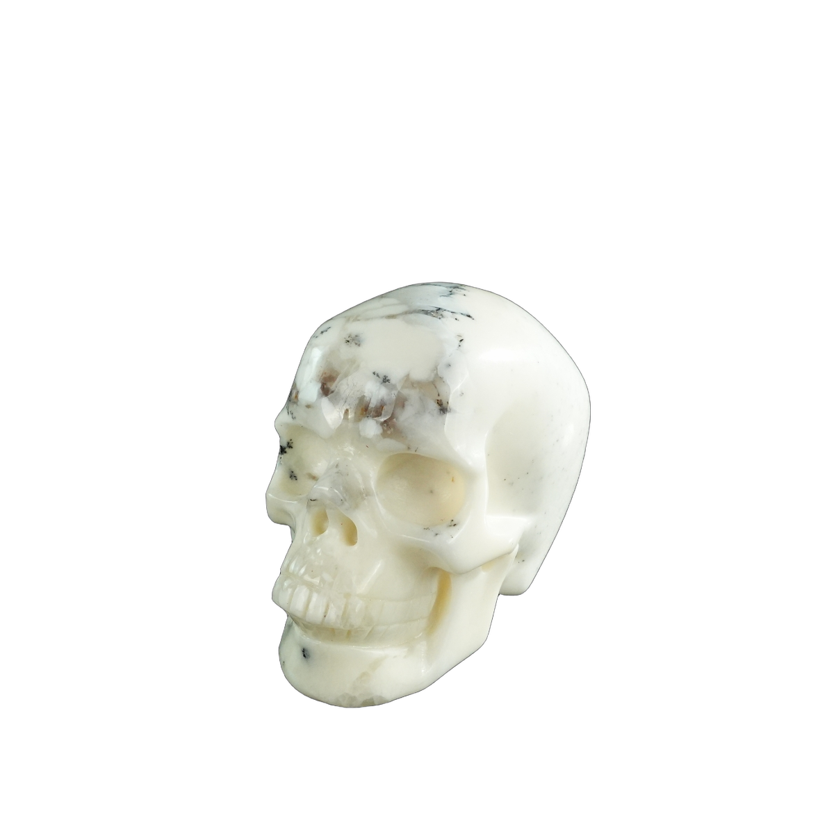 3.0" White Opal Crystal Skull Carving - Unique Piece #WO03