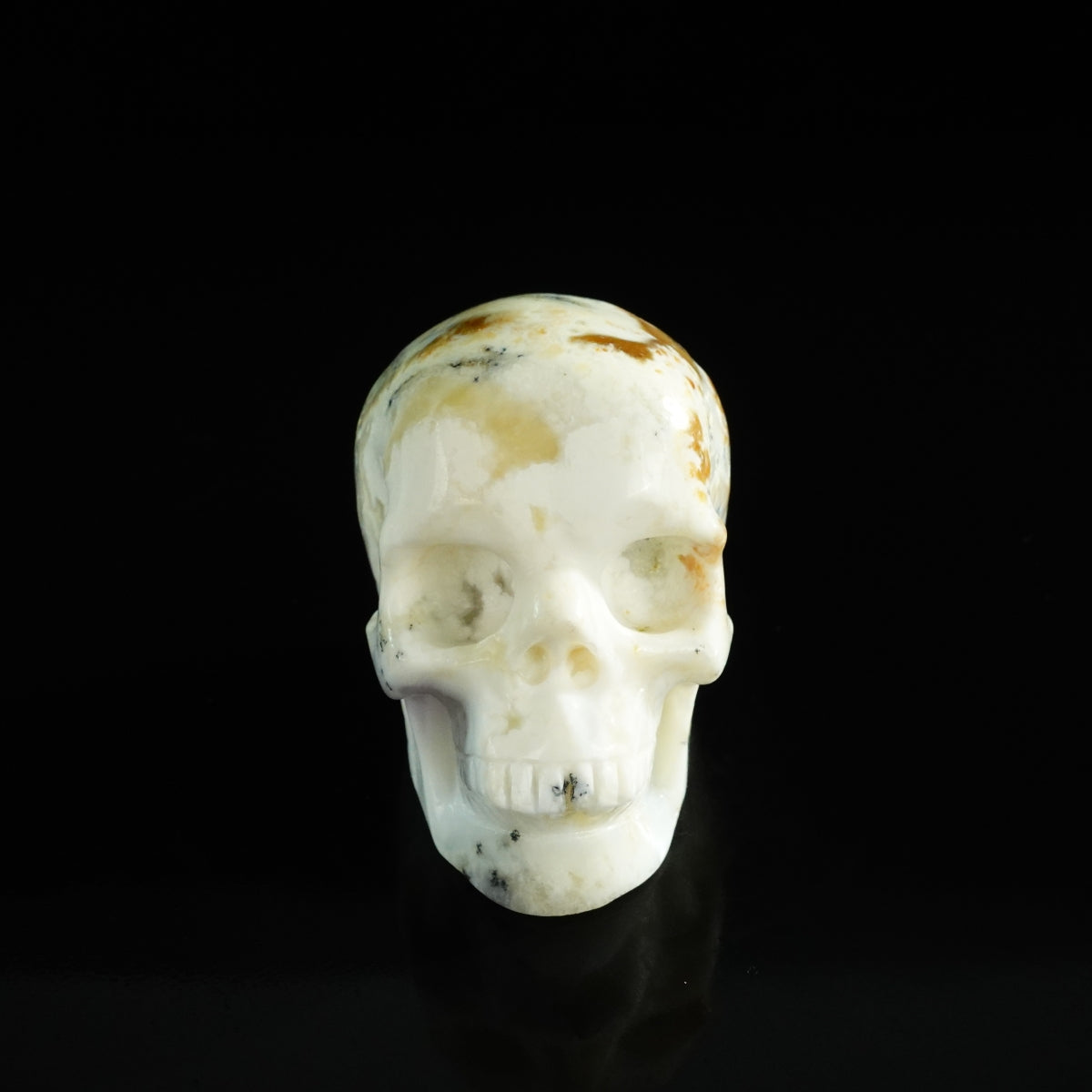 3.0" White Opal Crystal Skull Carving - Unique Piece #WO04