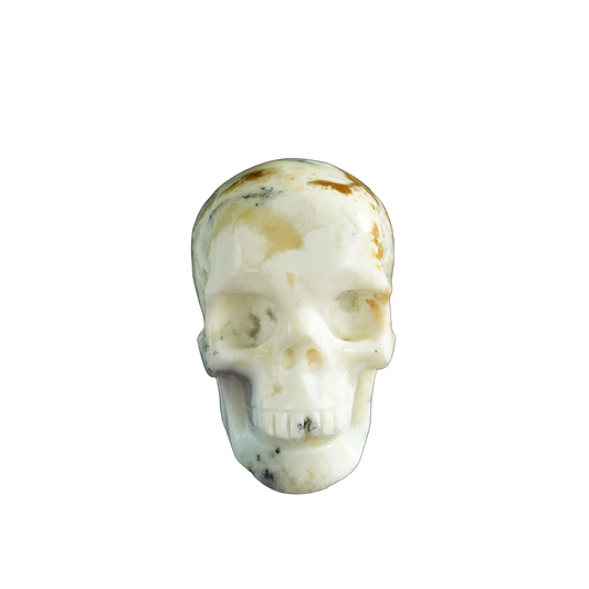 3.0" White Opal Crystal Skull Carving - Unique Piece #WO04