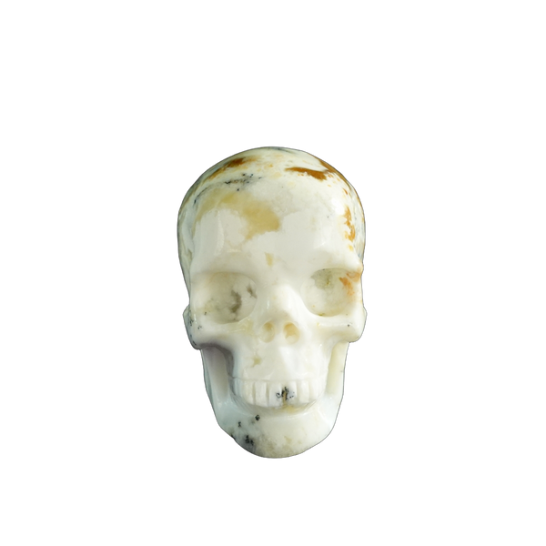 3.0" White Opal Crystal Skull Carving - Unique Piece #WO04