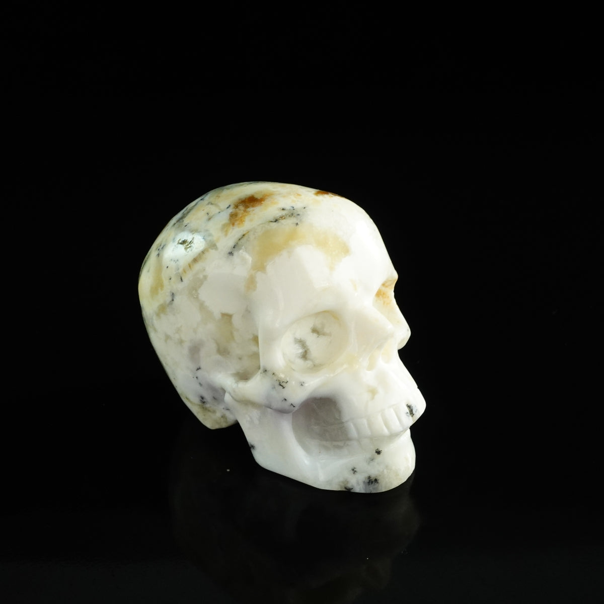 3.0" White Opal Crystal Skull Carving - Unique Piece #WO04