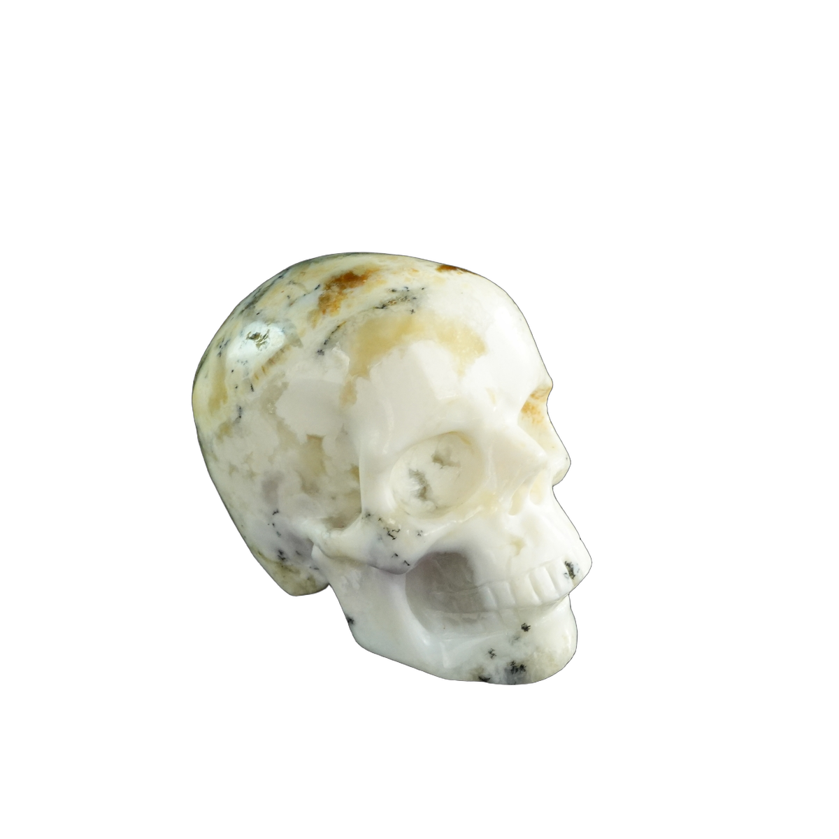 3.0" White Opal Crystal Skull Carving - Unique Piece #WO04