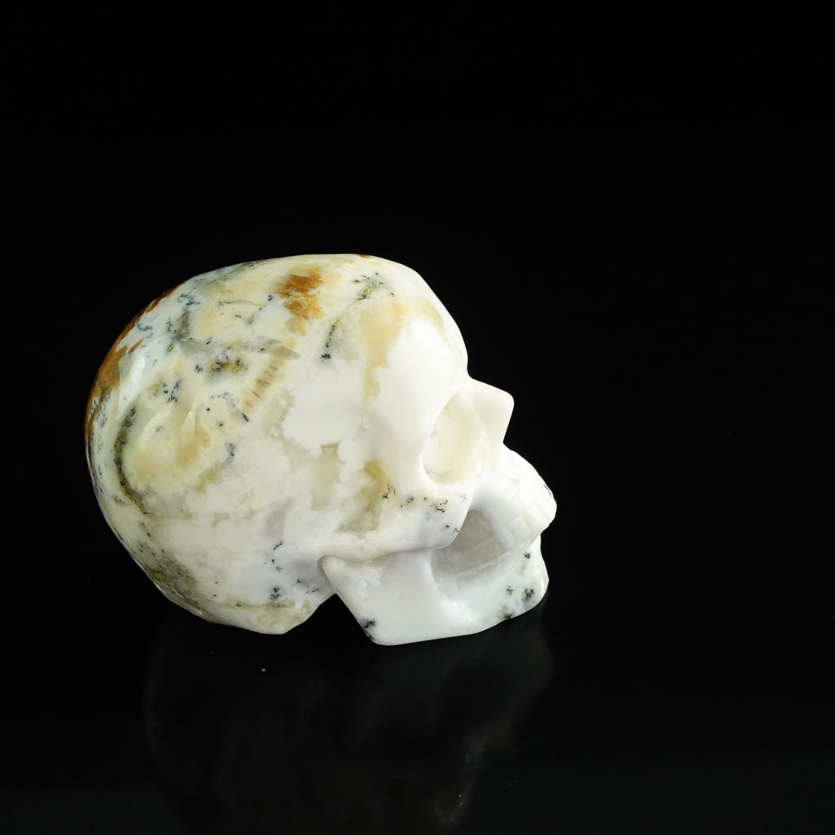 3.0" White Opal Crystal Skull Carving - Unique Piece #WO04