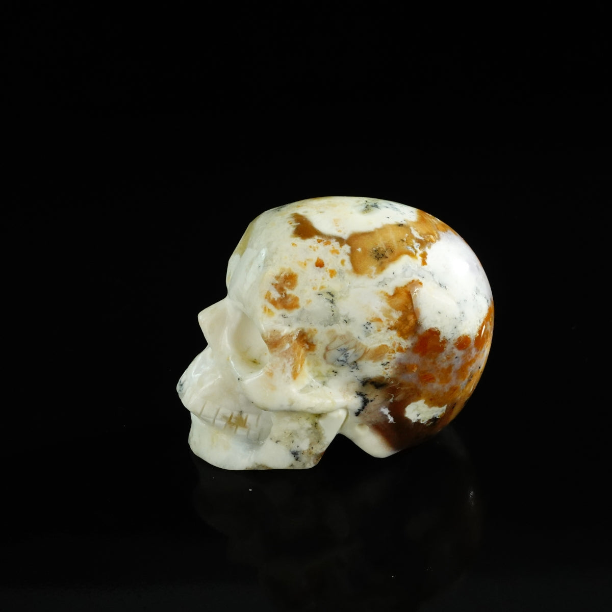 3.0" White Opal Crystal Skull Carving - Unique Piece #WO04