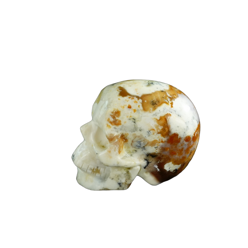 3.0" White Opal Crystal Skull Carving - Unique Piece #WO04