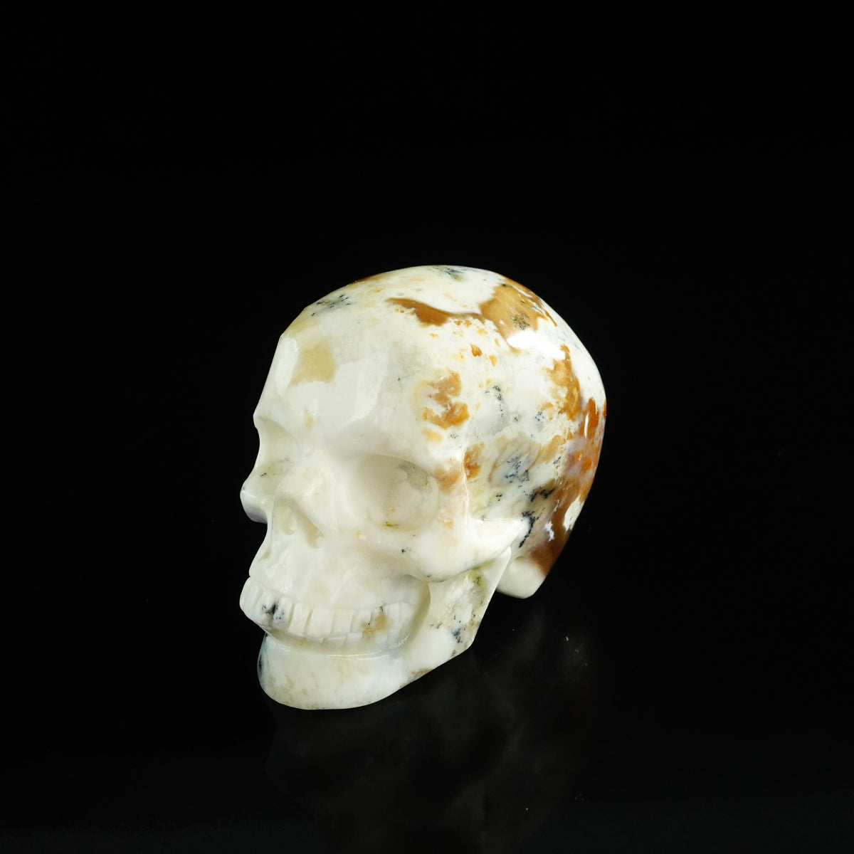 3.0" White Opal Crystal Skull Carving - Unique Piece #WO04