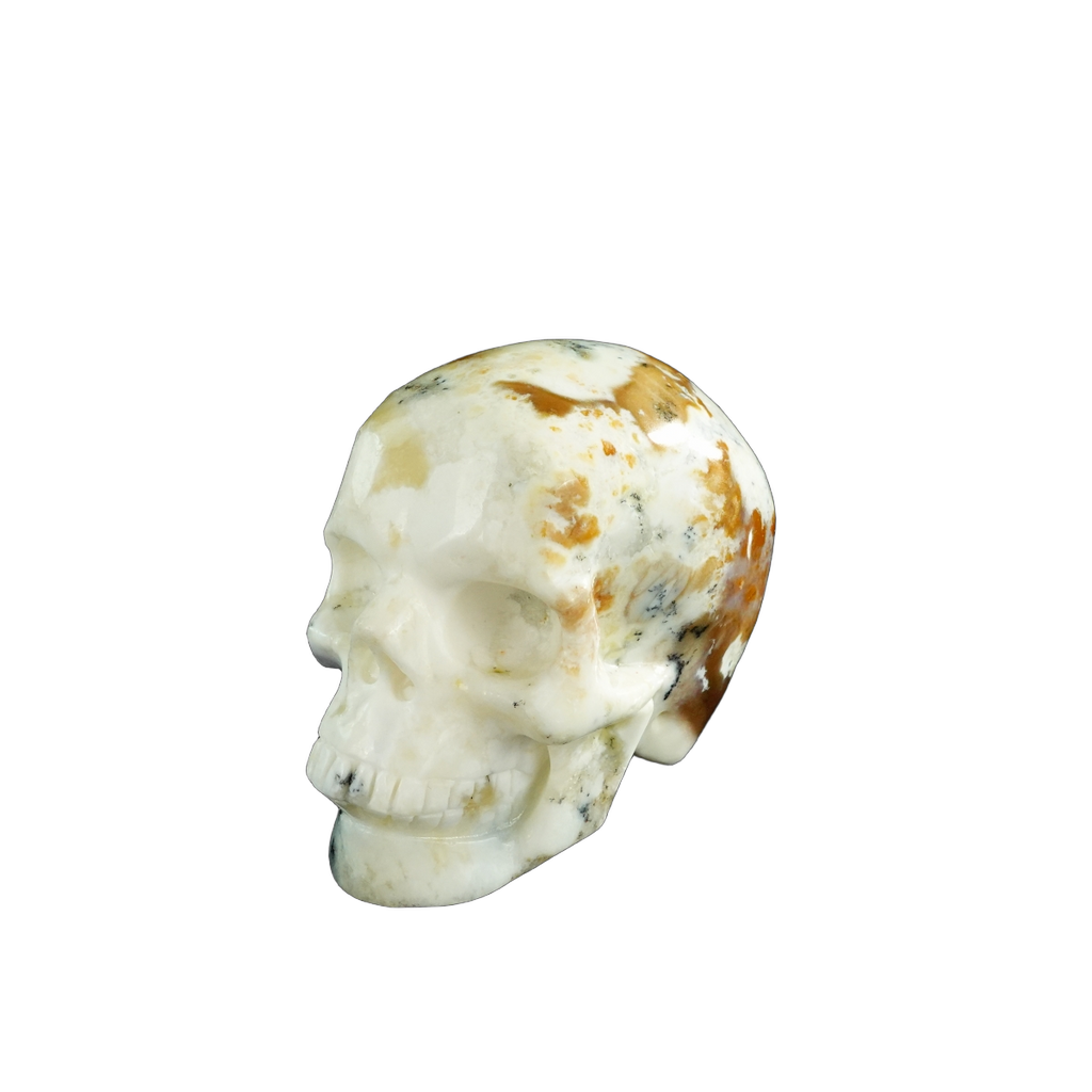 3.0" White Opal Crystal Skull Carving - Unique Piece #WO04