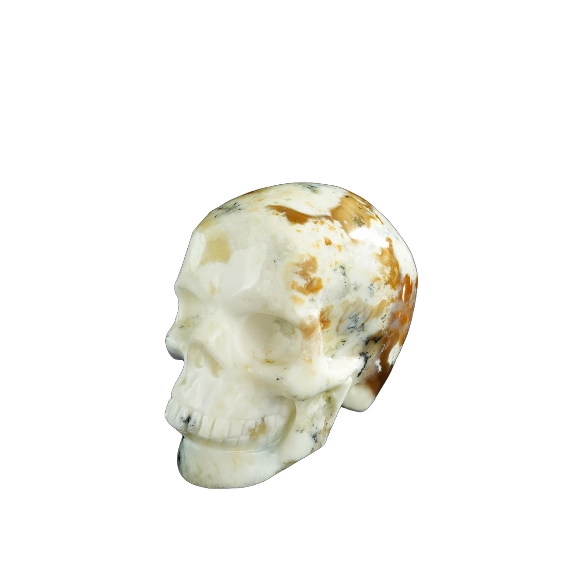 3.0" White Opal Crystal Skull Carving - Unique Piece #WO04
