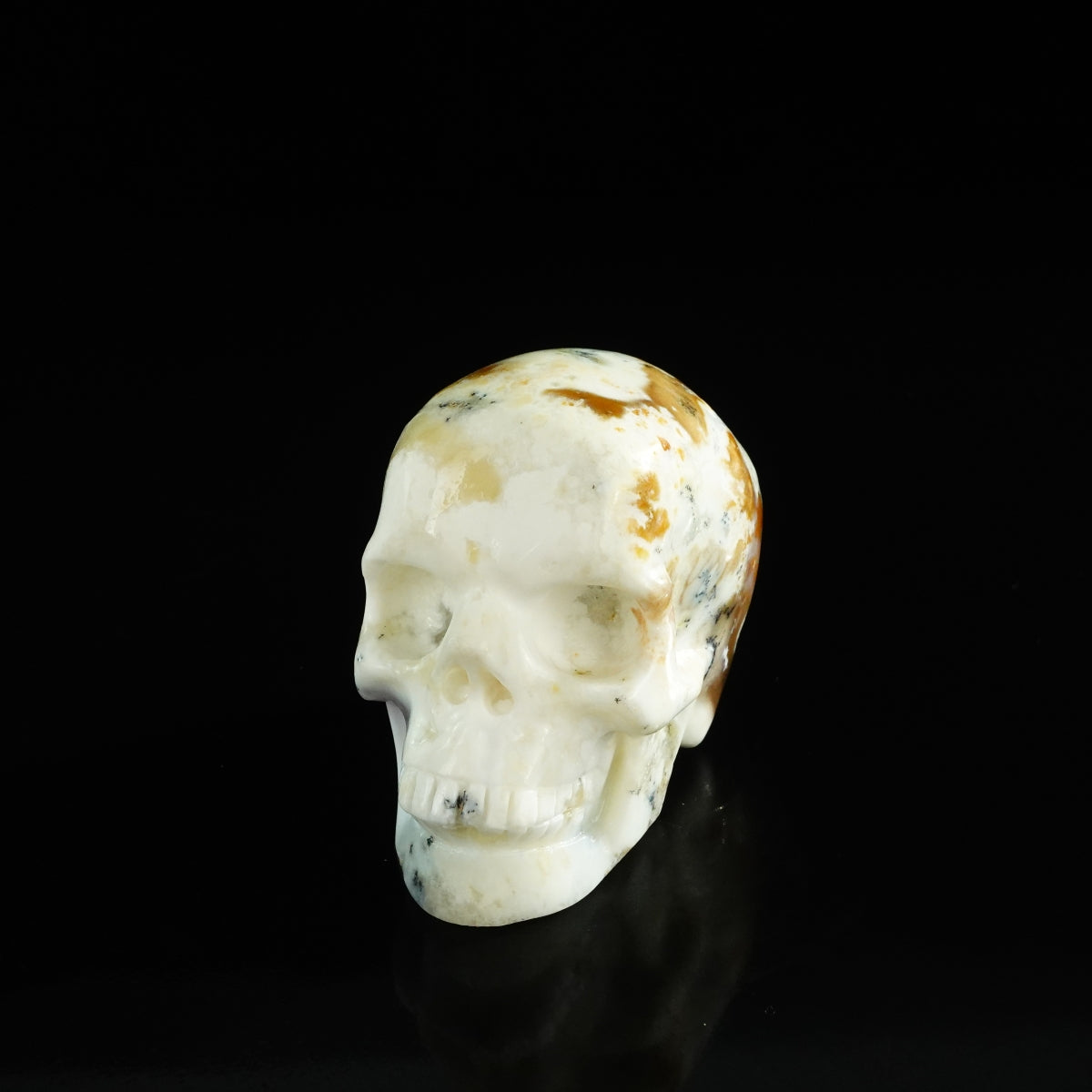 3.0" White Opal Crystal Skull Carving - Unique Piece #WO04