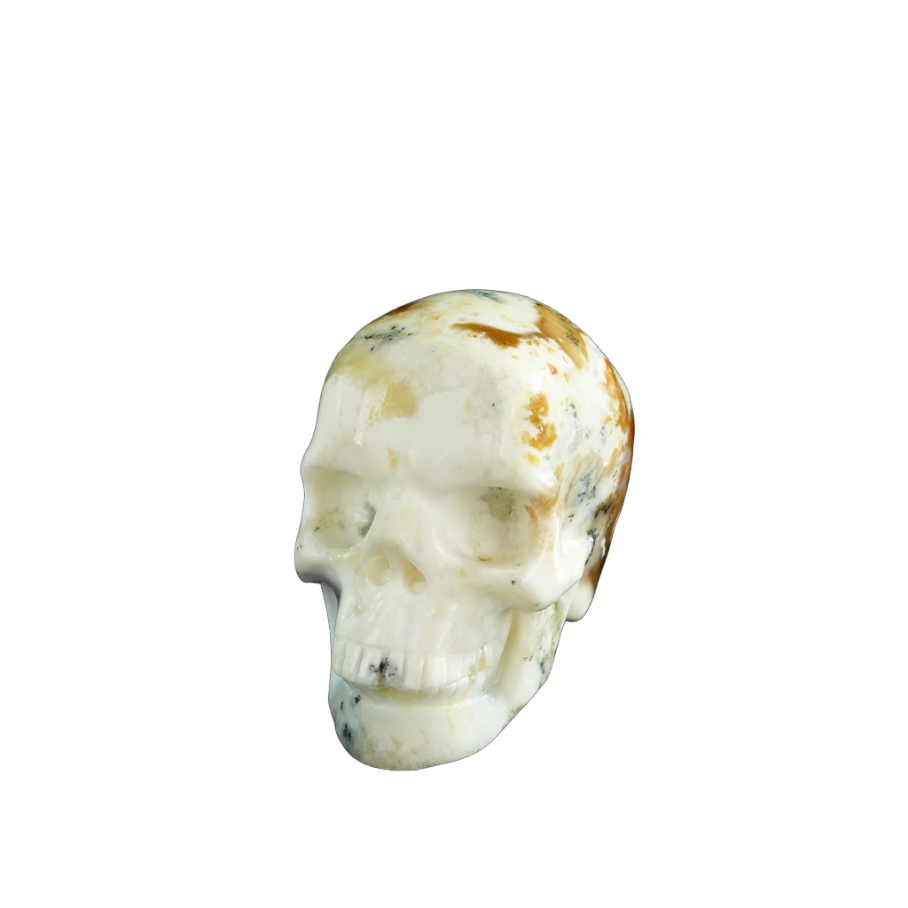 3.0" White Opal Crystal Skull Carving - Unique Piece #WO04