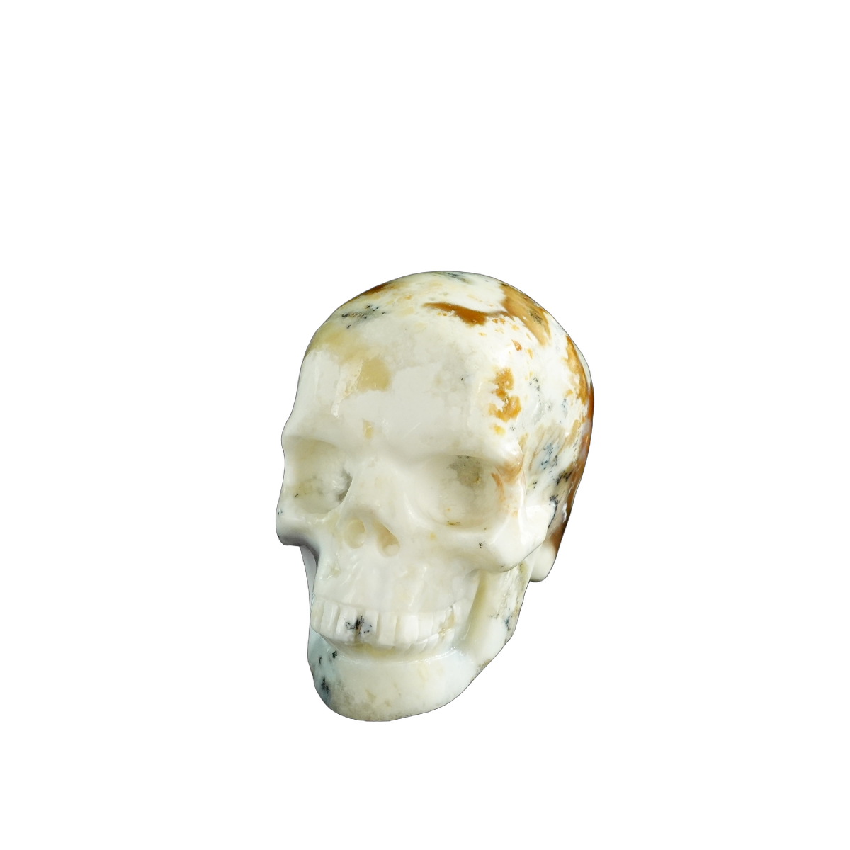 3.0" White Opal Crystal Skull Carving - Unique Piece #WO04