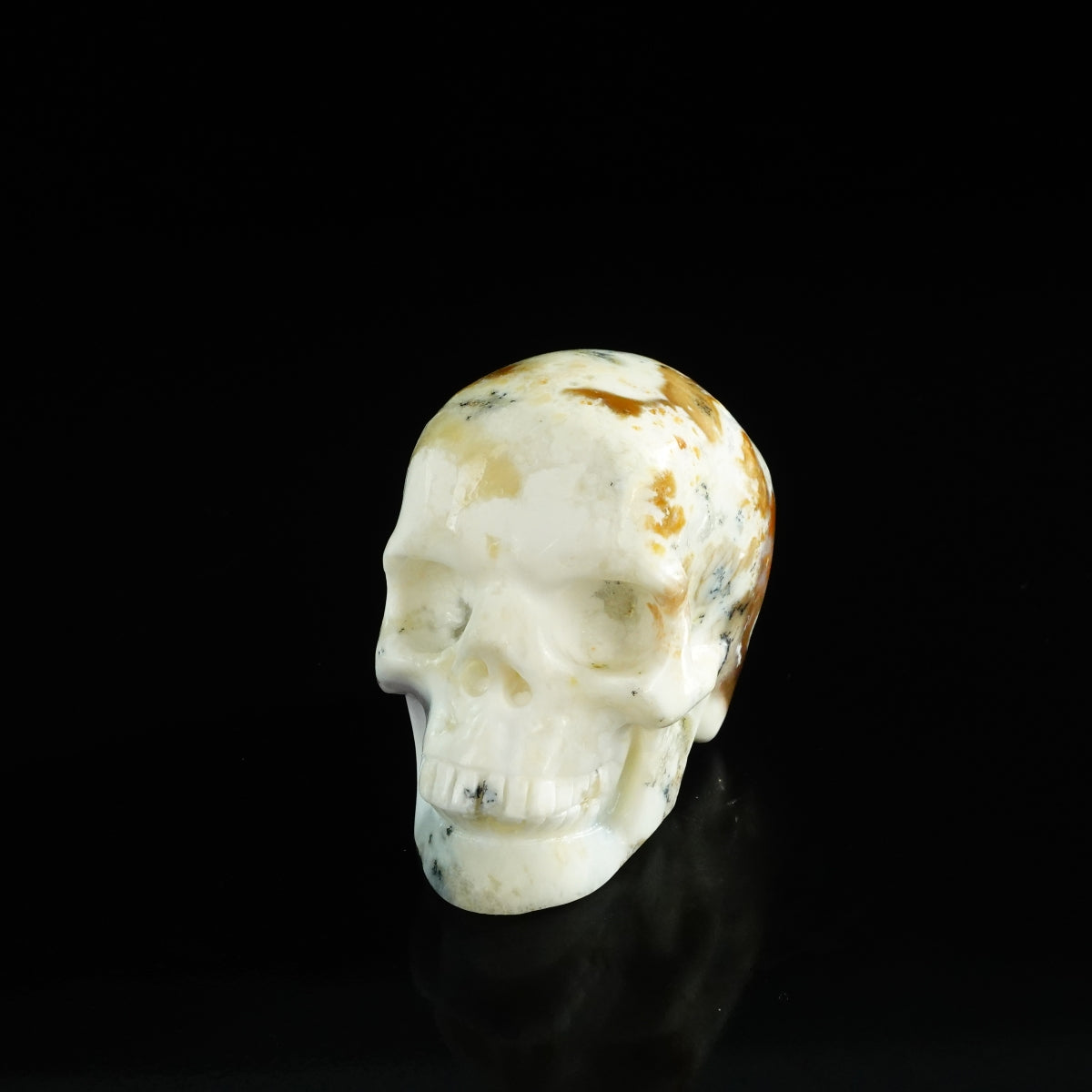 3.0" White Opal Crystal Skull Carving - Unique Piece #WO04