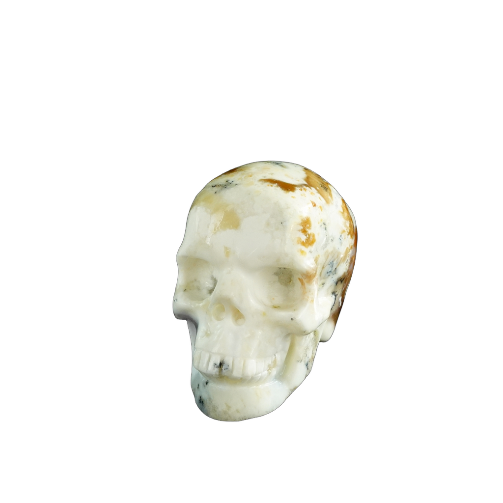 3.0" White Opal Crystal Skull Carving - Unique Piece #WO04