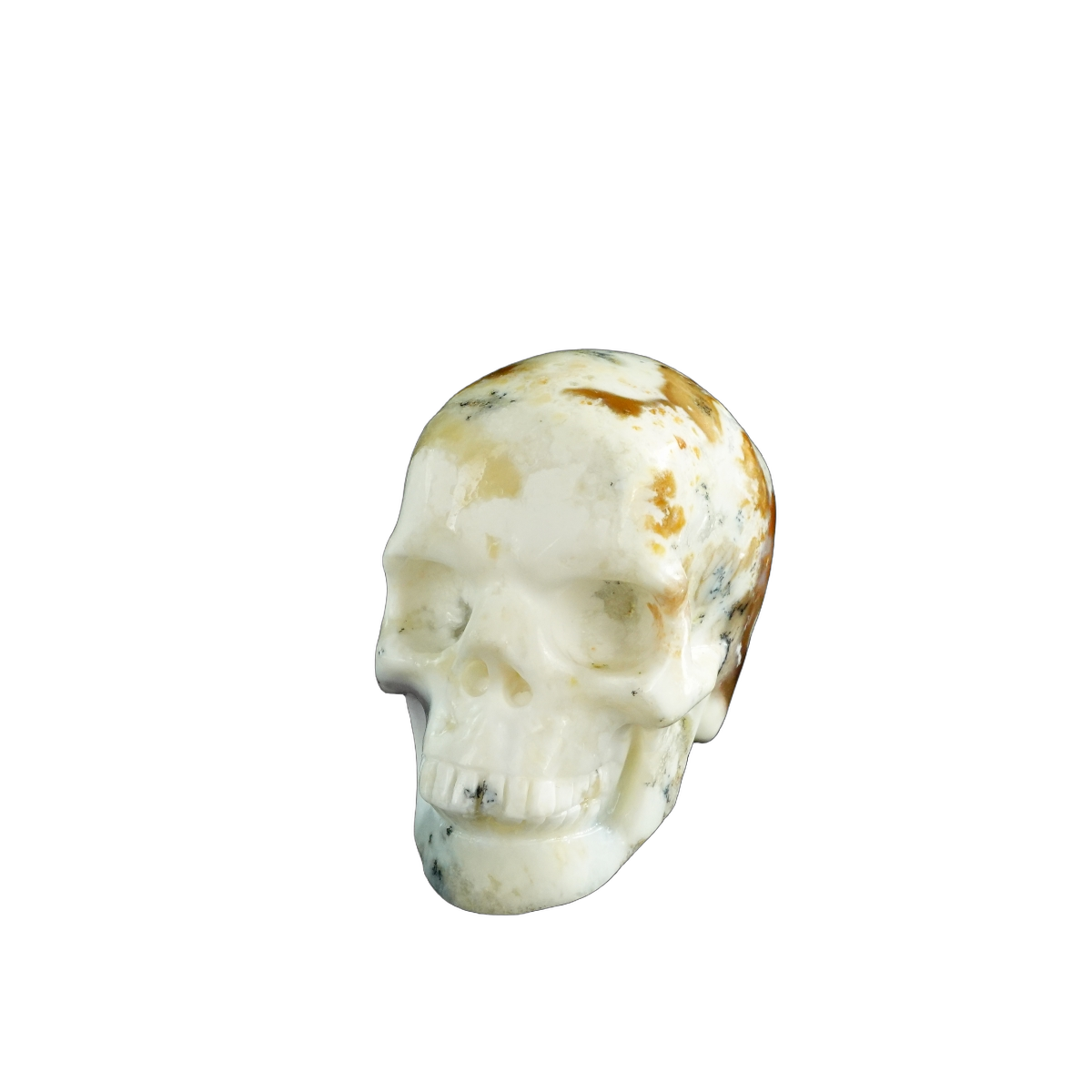 3.0" White Opal Crystal Skull Carving - Unique Piece #WO04