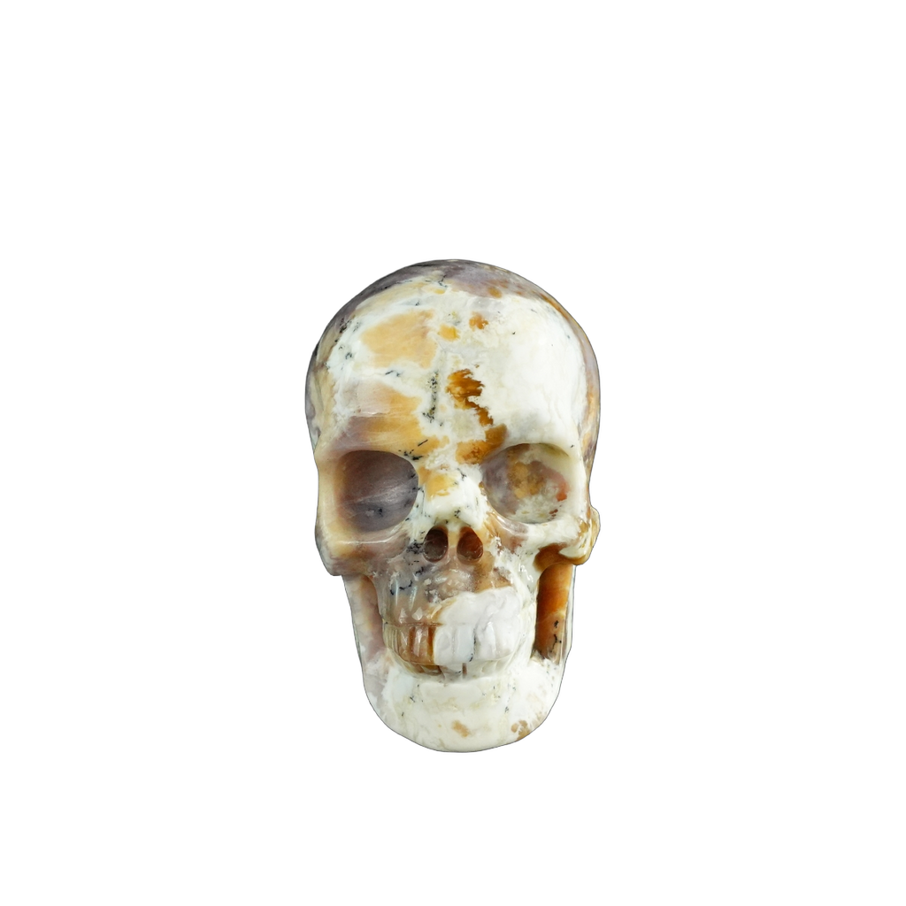 3.0" White Opal Crystal Skull Carving - Unique Piece #WO05