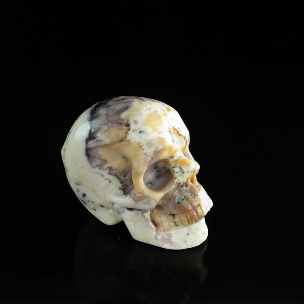 3.0" White Opal Crystal Skull Carving - Unique Piece #WO05 - alternate view