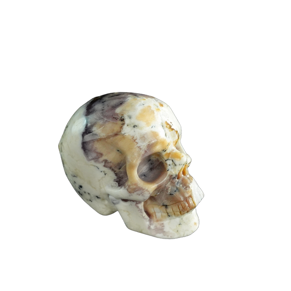 3.0" White Opal Crystal Skull Carving - Unique Piece #WO05 - alternate view