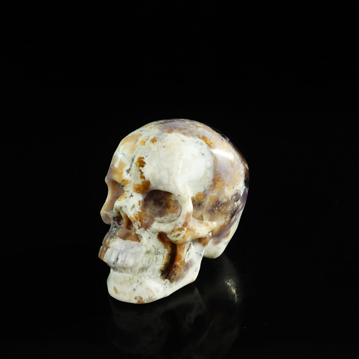 3.0" White Opal Crystal Skull Carving - Unique Piece #WO05