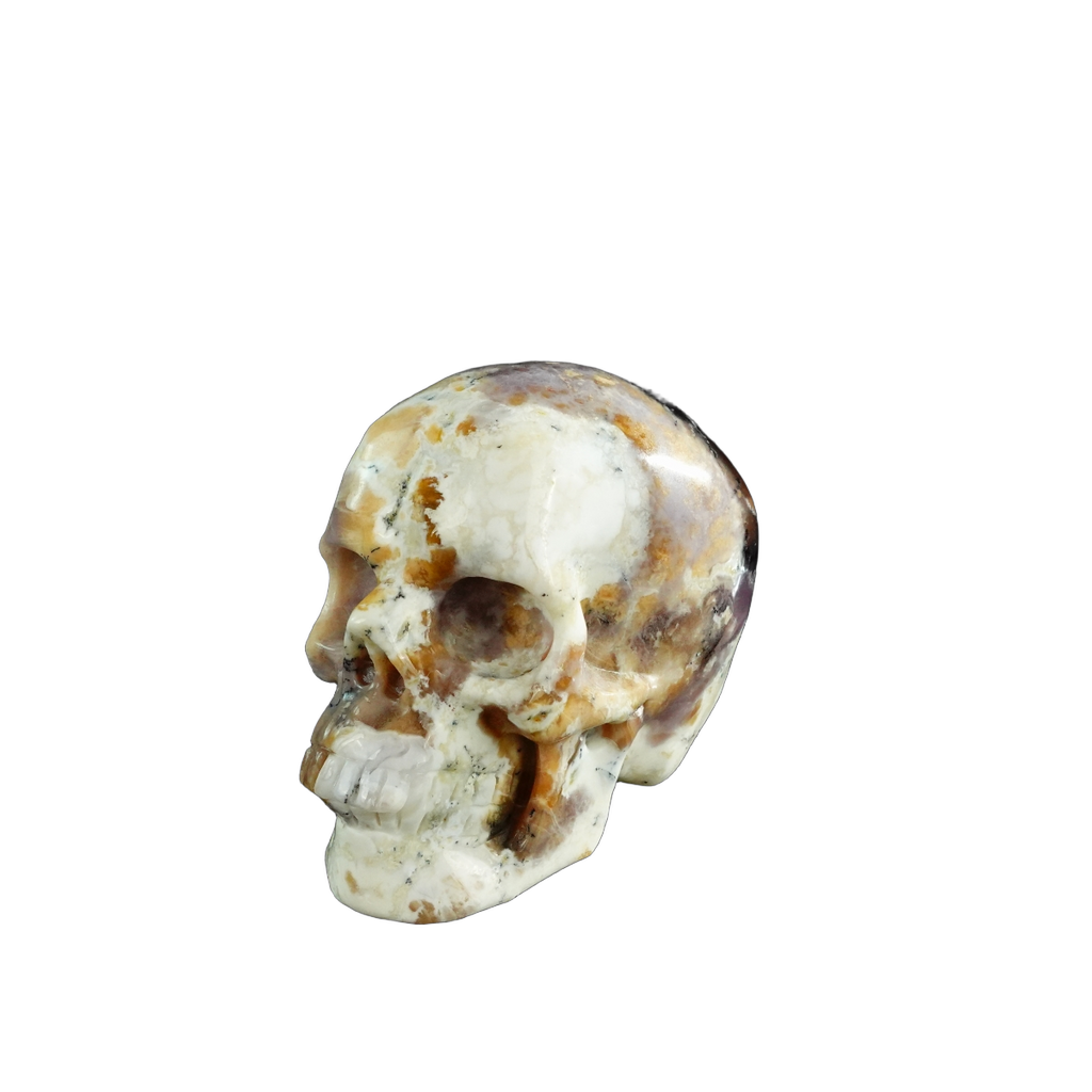 3.0" White Opal Crystal Skull Carving - Unique Piece #WO05