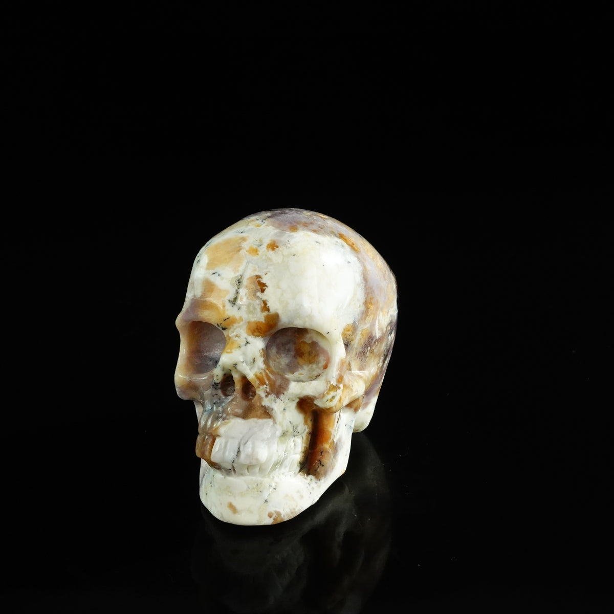 3.0" White Opal Crystal Skull Carving - Unique Piece #WO05