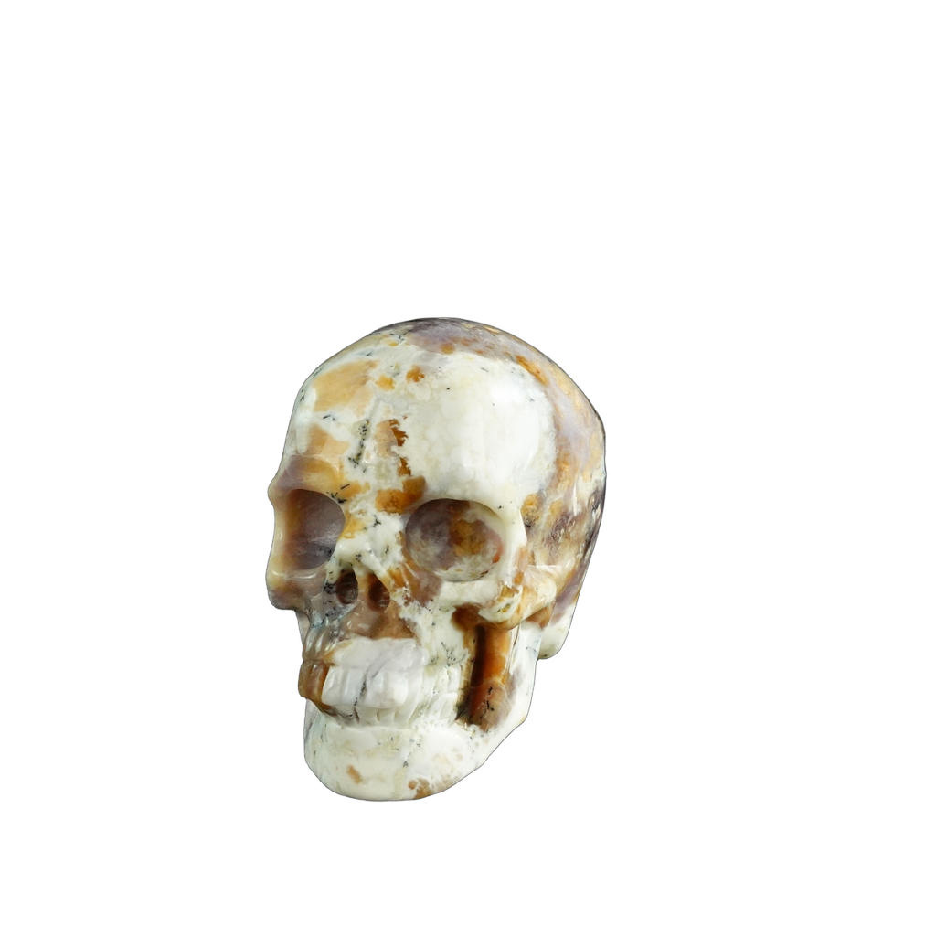 3.0" White Opal Crystal Skull Carving - Unique Piece #WO05