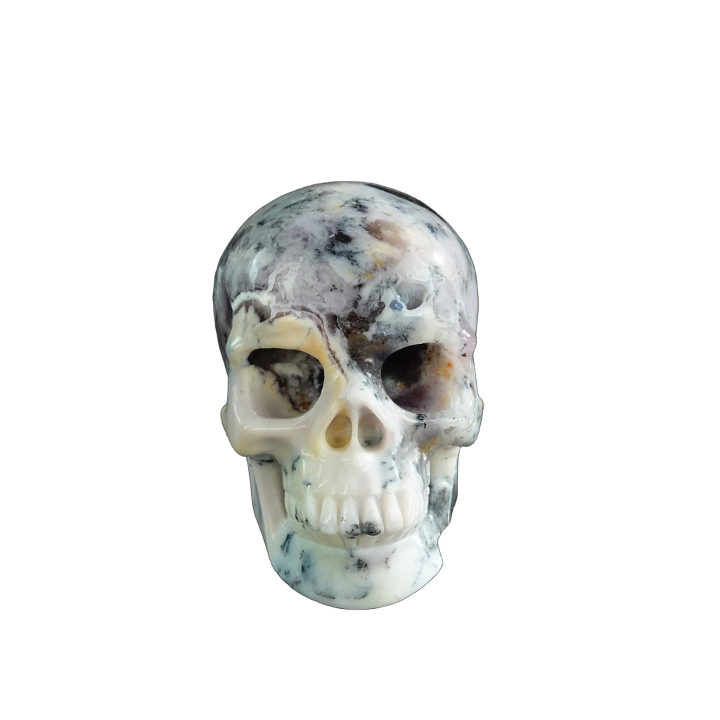 3.0" White Opal Crystal Skull Carving - Unique Piece #WO06